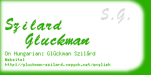 szilard gluckman business card